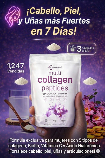 ✨ **Multicolágeno Elimina arrugas, fortalece tu cabello 💇‍♀️ y alivia tus articulaciones 🦴 en semanas 💥